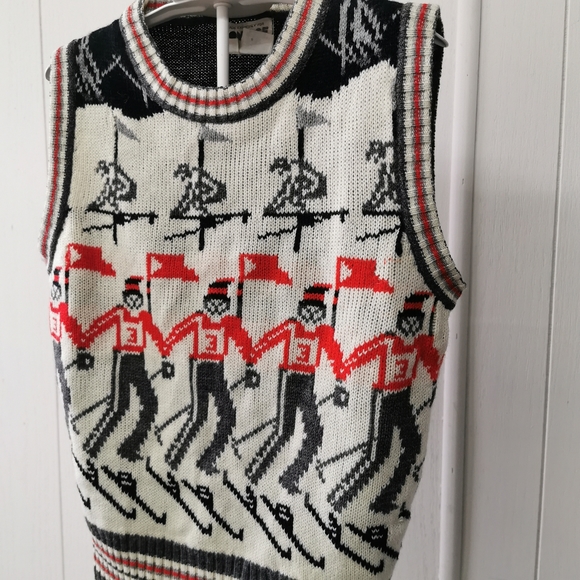 SUPER VINTAGE 1970'S SWEATER VEST MENS LARGE - Picture 3 of 4